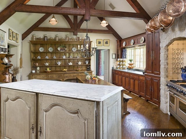 Spacious kitchen with ample counter space and elegant cabinetry