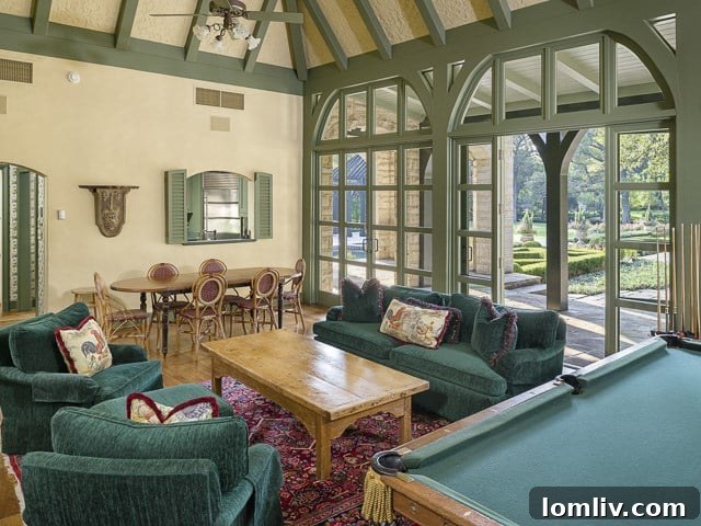 Elegant billiards room for entertainment and leisure