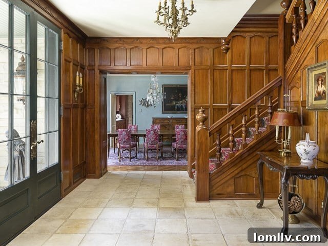 Second view of the elegant foyer, showcasing scale and design