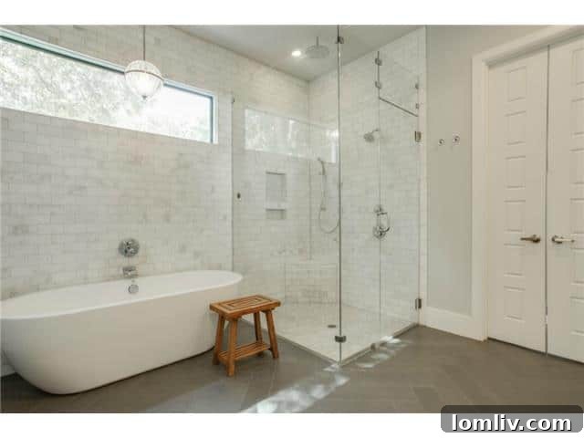 Spa-like Master Bathroom with Free-standing Tub