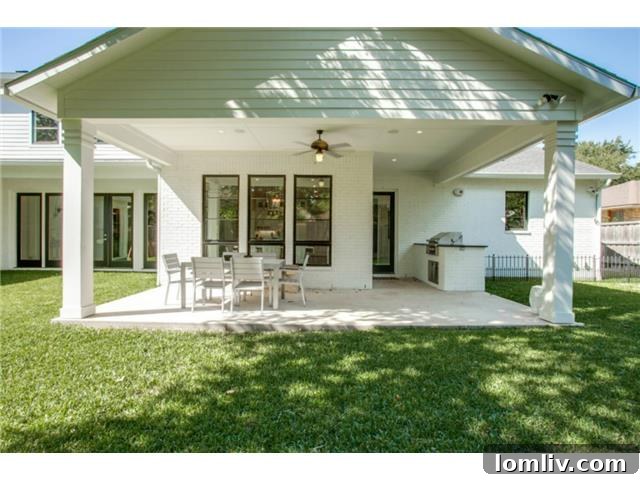 Inviting Back Patio and Outdoor Grilling Area