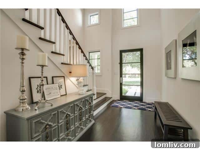 Elegant Entry Hall of Dallas Modern Farmhouse