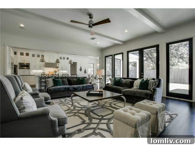 Open Concept Living Room and Kitchen Forest Hills