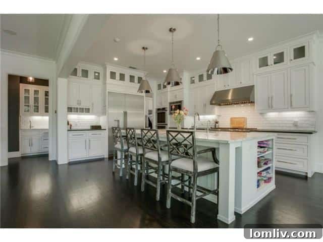 Gourmet Kitchen with Island and Custom Cabinetry
