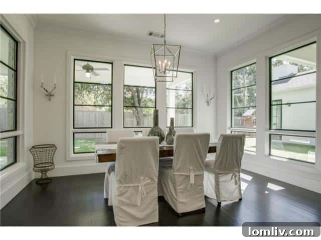Bright Breakfast Nook with Geometric Lighting
