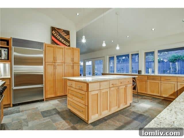 Spacious Kitchen Island for Dining and Prep