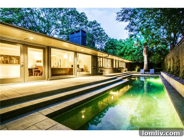 Poolside View of the Modern Home