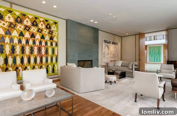 Spacious Living Room Philip Johnson Beck House Architecture