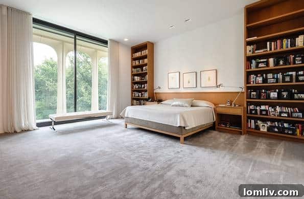 Bedroom Interior at Philip Johnson Designed Beck House