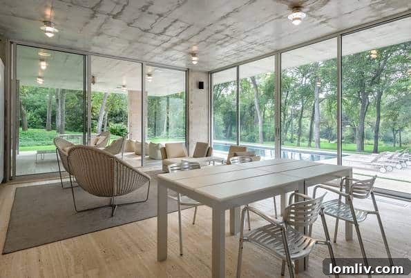Sunroom with Natural Light Philip Johnson Beck House