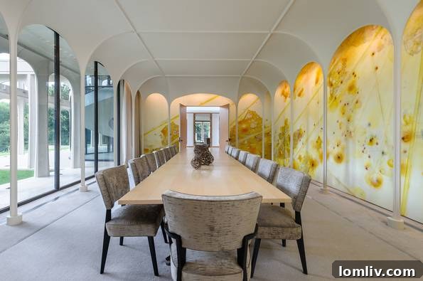 Elegant Dining Area in Philip Johnson Beck House Dallas
