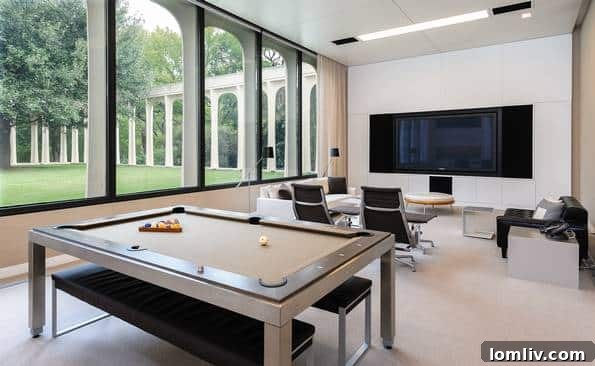 Gameroom Interior of Philip Johnson's Beck House Dallas