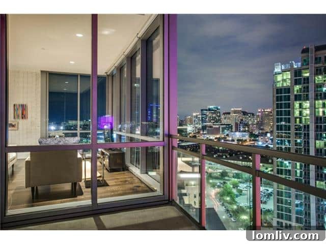 Panoramic cityscape views from Unit 1502, The House condo