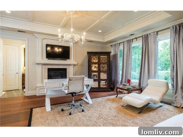 Another view of the elegant master bedroom