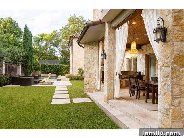 Grand exterior view of the Mediterranean-style luxury home