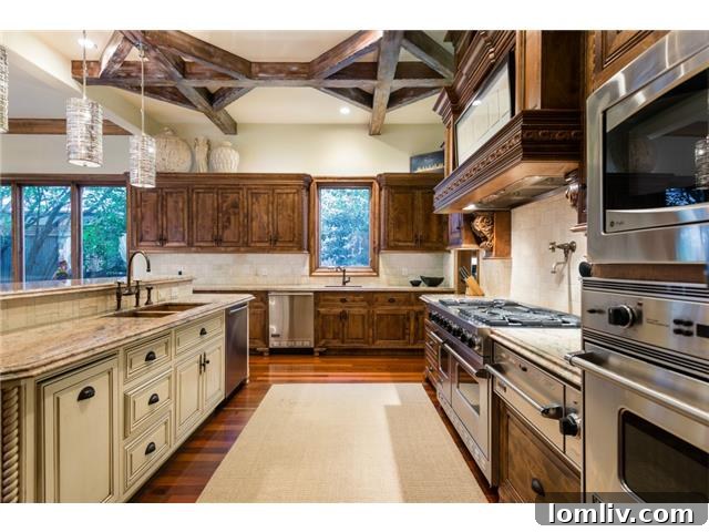 State-of-the-art gourmet kitchen with large island