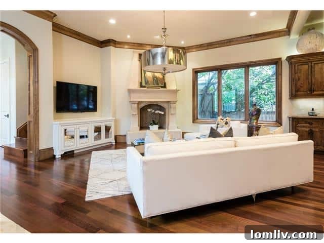 Spacious open-plan family room for relaxation and entertainment
