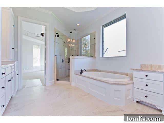 501 Creekside Master Bathroom - Marble Floors and Jetted Tub