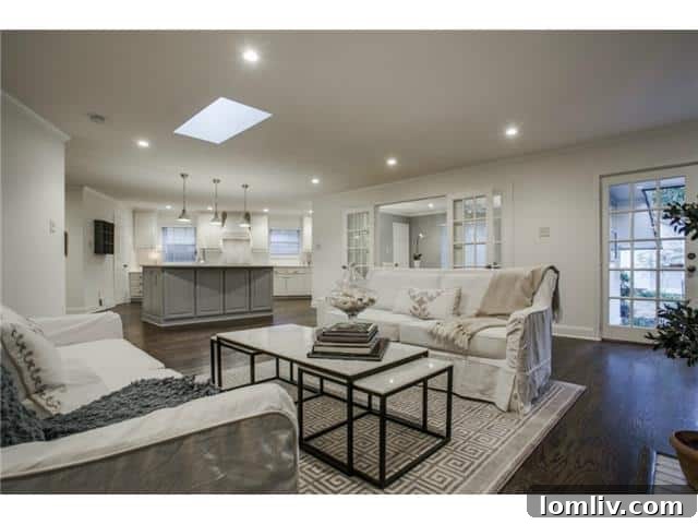 Seamless Flow from Living Room to Kitchen at 1212 N. Oak Cliff Blvd.