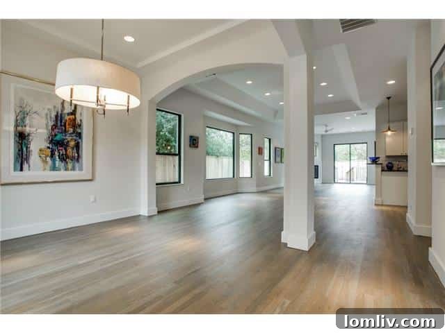 Open Concept Living and Dining Area at 3807 Van Ness