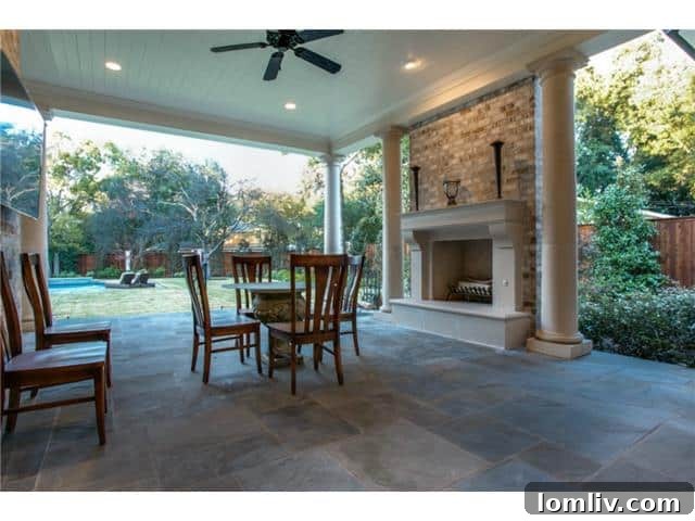 Expansive Outdoor Porch and Living Area