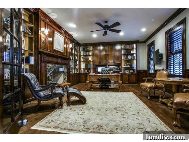 Luxurious Study in Dallas Estate