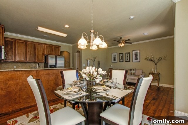 Modern Dining Area in Lewisville Home