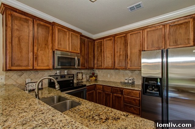 Gourmet Kitchen with Stainless Steel Appliances