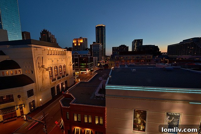 Fort Worth skyline at dusk