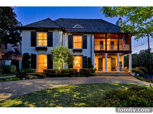 3141 Southwestern Blvd Exterior - French Quarter Style Park Cities Home