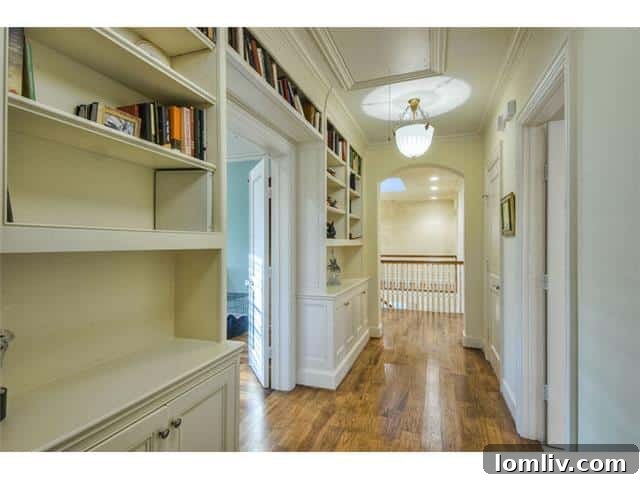 3141 Southwestern Blvd Library Hallway - Custom Bookshelves