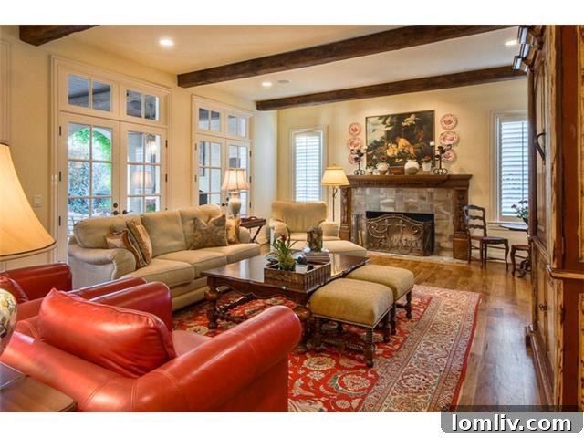 3141 Southwestern Blvd Family Room - French Antique Mantel