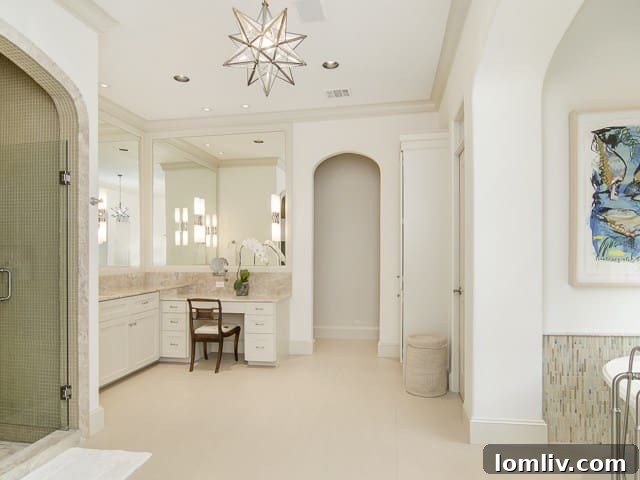 Luxurious master bathroom with dual vanities and modern finishes at 4222 Manning Lane
