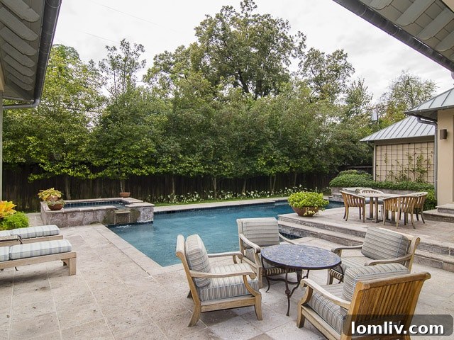 Sparkling swimming pool and entertainment area at 4222 Manning Lane