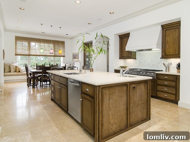 Kitchen island and modern appliances at 4222 Manning Lane