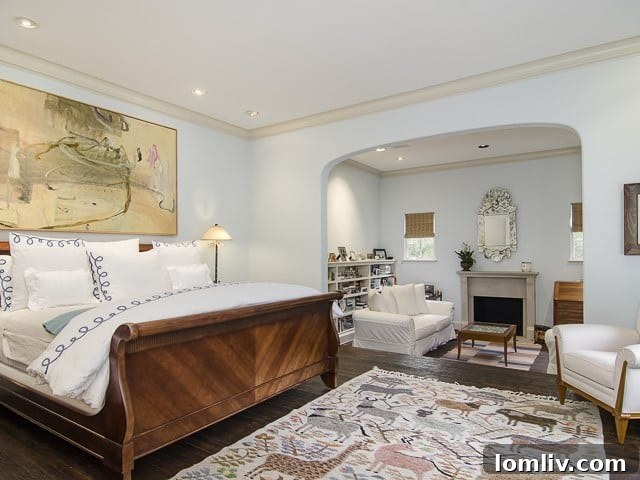 Luxurious master bedroom at 4222 Manning Lane, Dallas