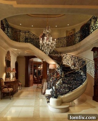 Barry Williams interior: Elegant fireplace with classical details and artwork.