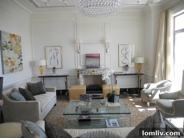 Barry Williams interior design: Luxurious bathroom with ornate vanity and classic mirror.