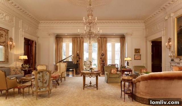 Barry Williams living room design: Classic comfort with plush seating and elegant curtains.