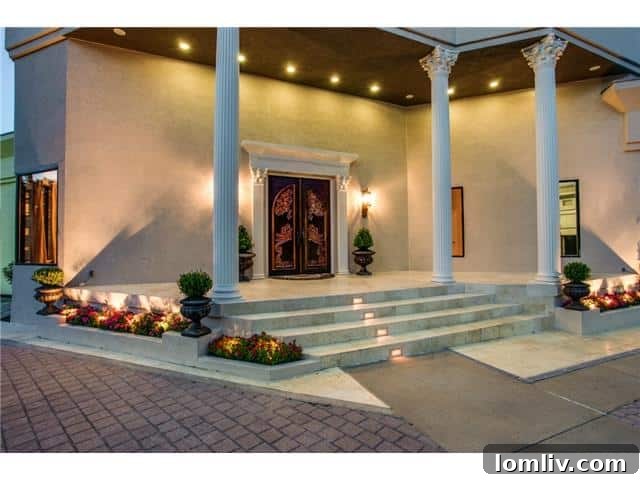 5656 Cedar Ridge front door - Grand Entrance