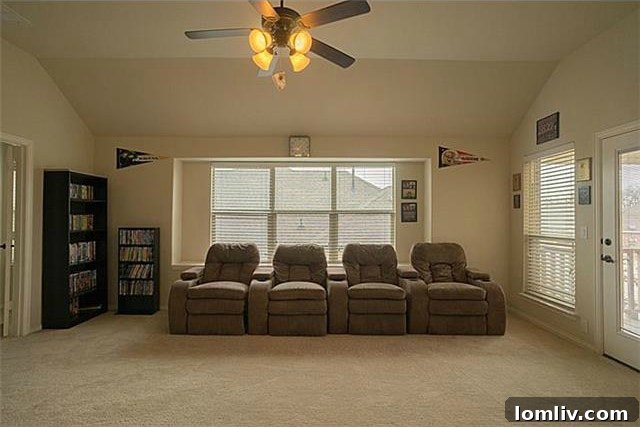 Expansive Upstairs Game Room