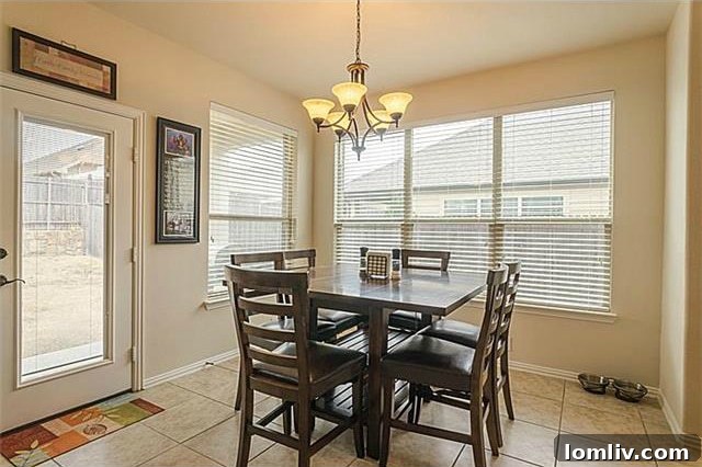 Bright Breakfast Nook with Backyard View