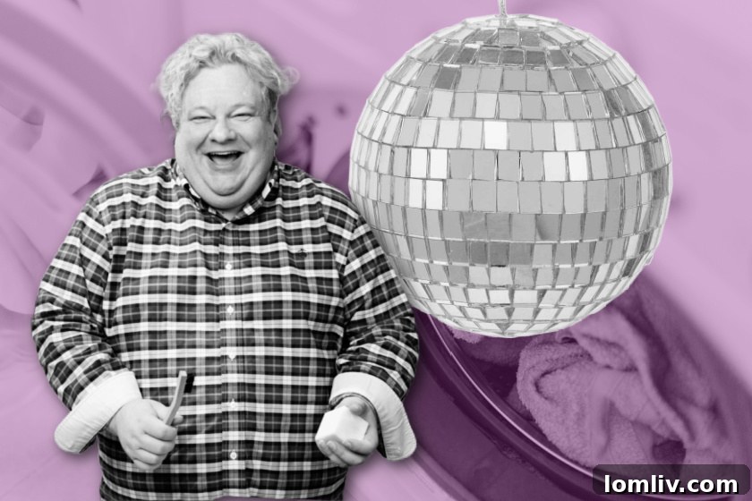 Patric Richardson, The Laundry Guy, speaks at a home and garden show in Fort Worth, sharing his cleaning tips and tricks and engaging with attendees.