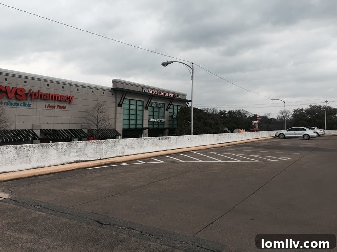 Preston Center Parking Garage Sunday Afternoon