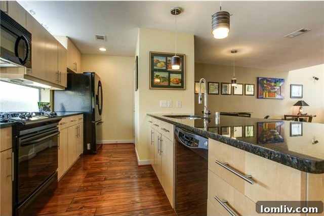 Oak Lawn Oasis: Townhome with Soaring Ceilings, Low HOA Fees 11 4620 Lester Drive - Kitchen View 1