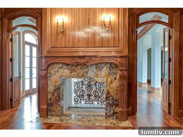 3620 Ranchero Fireplace - Study