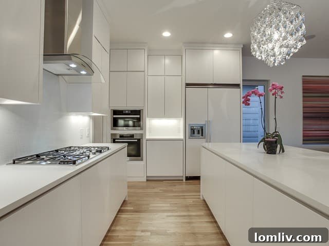 43-Downs-Lake-Kitchen-3 - Bright White Kitchen with Island