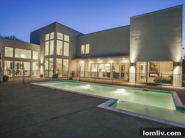 43-Downs-Lake-Pool-with-Fountain - Elegant Pool with Water Feature