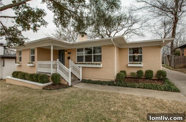 Midcentury Marvel: East Dallas Ranchette's Compact Power 2 Charming Midcentury Ranchette Exterior in East Dallas