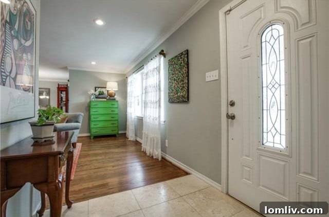 Midcentury Marvel: East Dallas Ranchette's Compact Power 4 Spacious open-concept living room with recessed lights